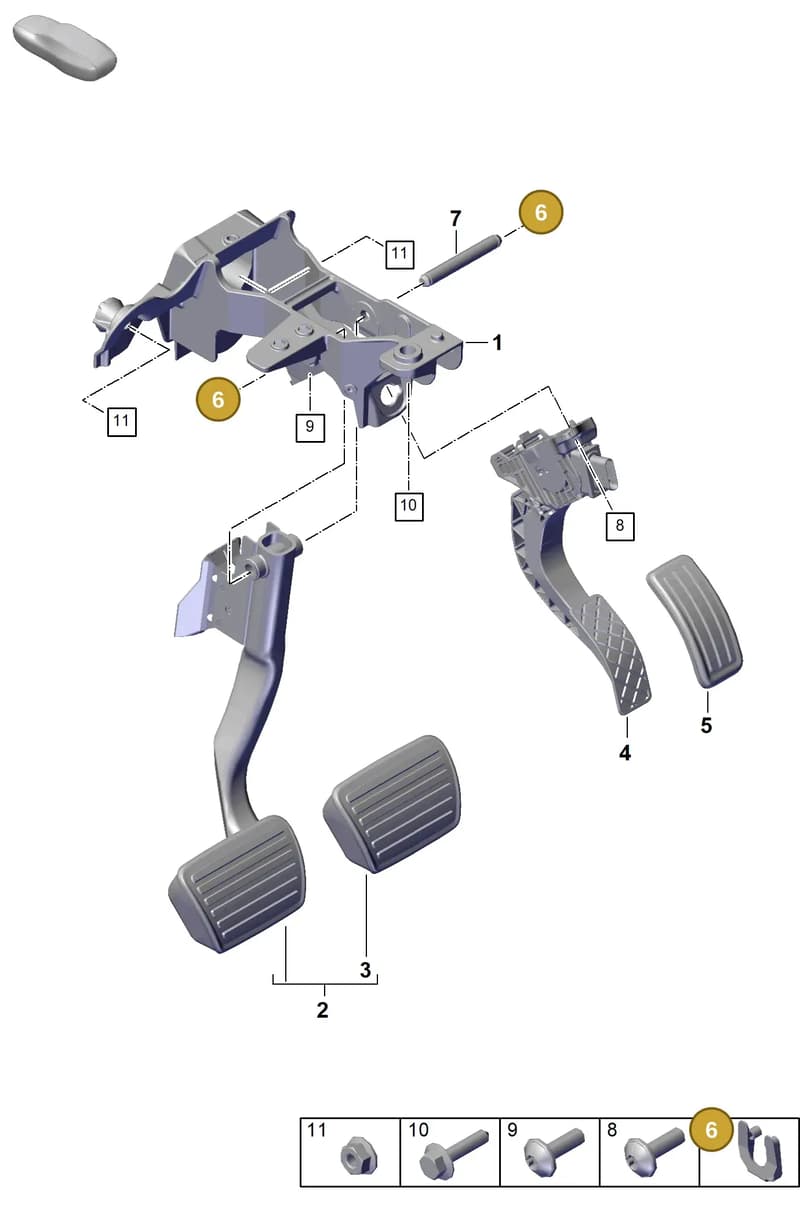 N90070305 — Porsche Cayenne Coupe (2023-2023) diagram p60702000, position 6