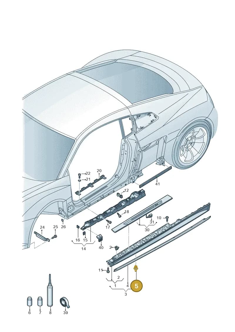 N90078202 — Audi R8 Spyder (2015-2024) diagram 872853031, position 5