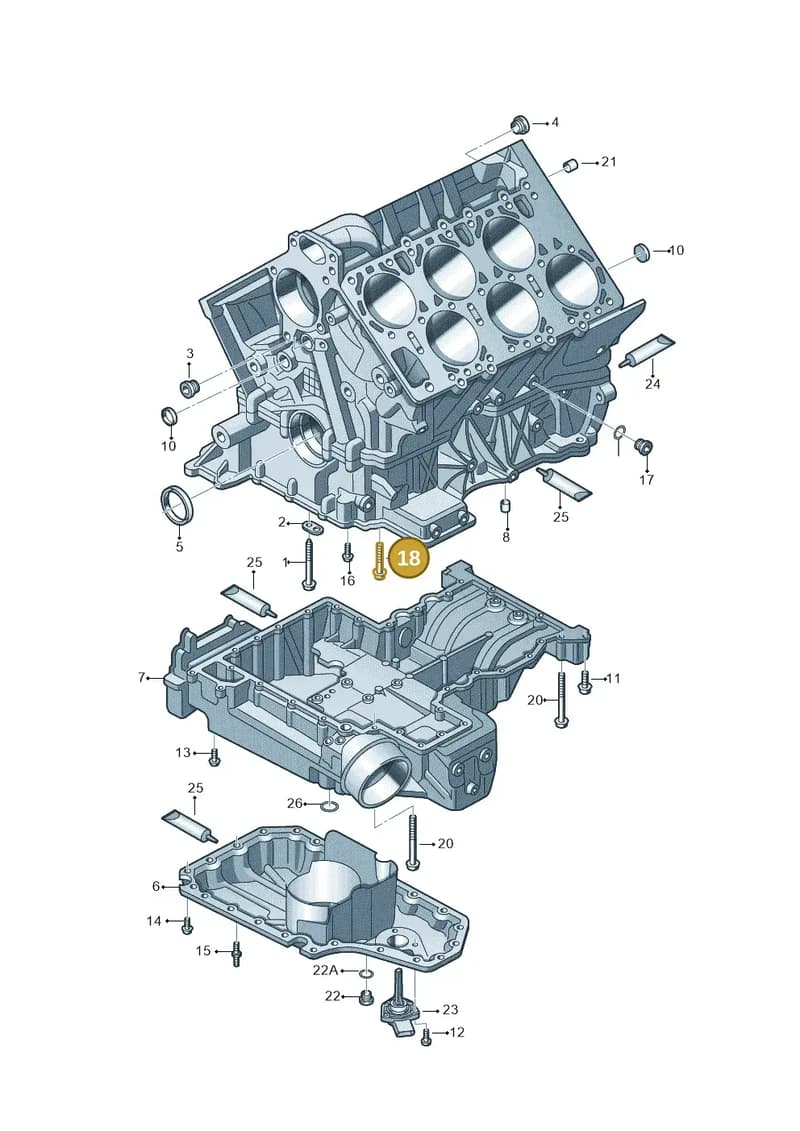 N90123203 — Audi A8 (2013-2018) diagram 696103220, position 18