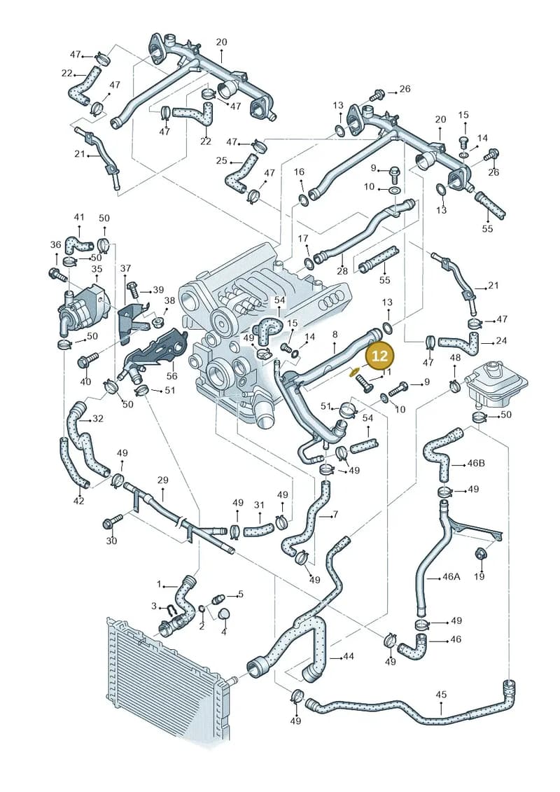 N90179103 — Skoda SUPERB                 02> (2001-) diagram 195121610, position 12