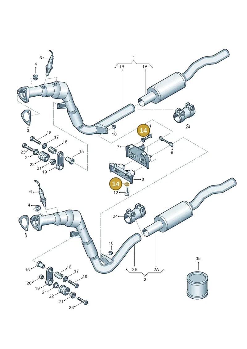 N90179103 — Audi A8/S8/qu. lang (2003-2007) diagram 291253500, position 14
