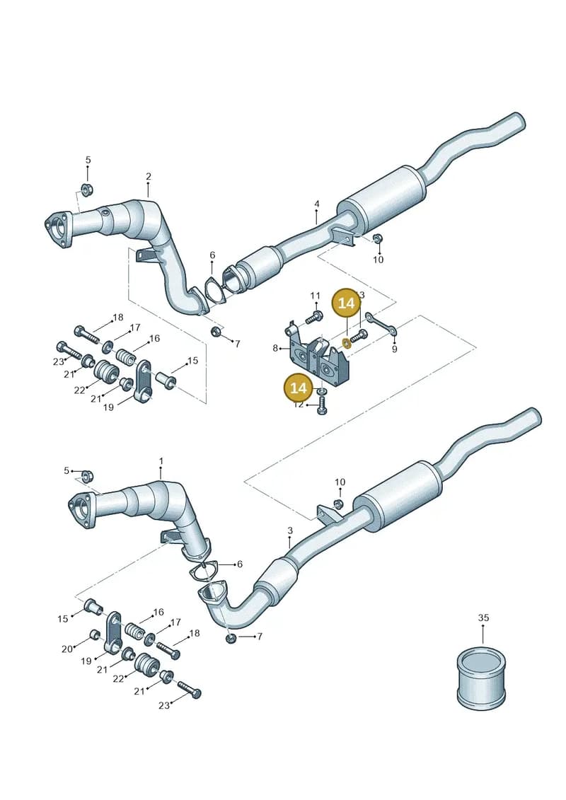 N90179103 — Audi A8/S8/qu. lang (2003-2007) diagram 291253600, position 14