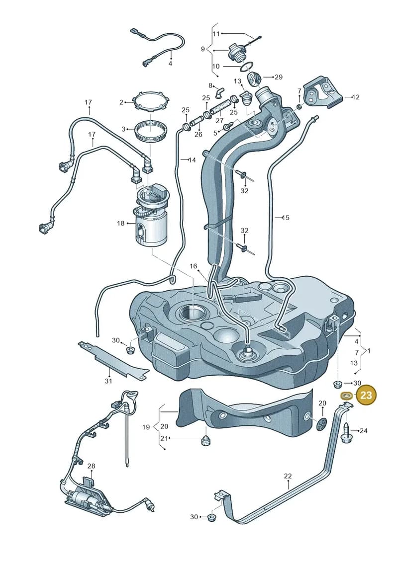N90179103 — SEAT Altea XL (2013-) diagram 412201000, position 23