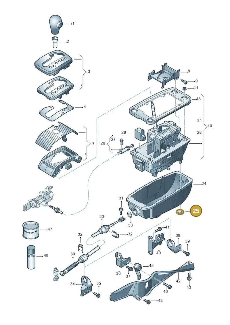 N90220402 — Audi A4/S4 Cabrio./qu. 07> (2006-) diagram 454713200, position 25