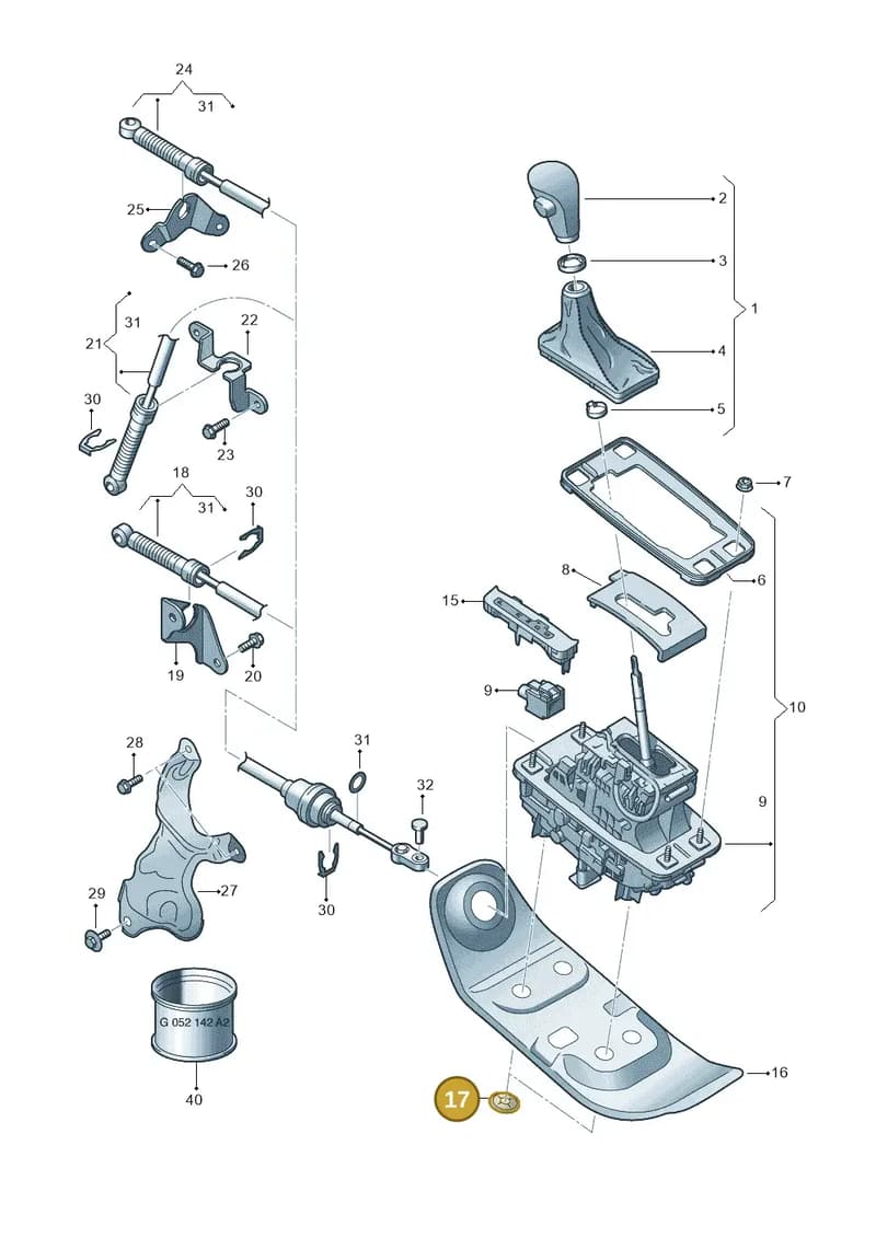 N90220402 — Audi Q5 qu. 2.0 TDI (2012-2017) diagram 670713100, position 17