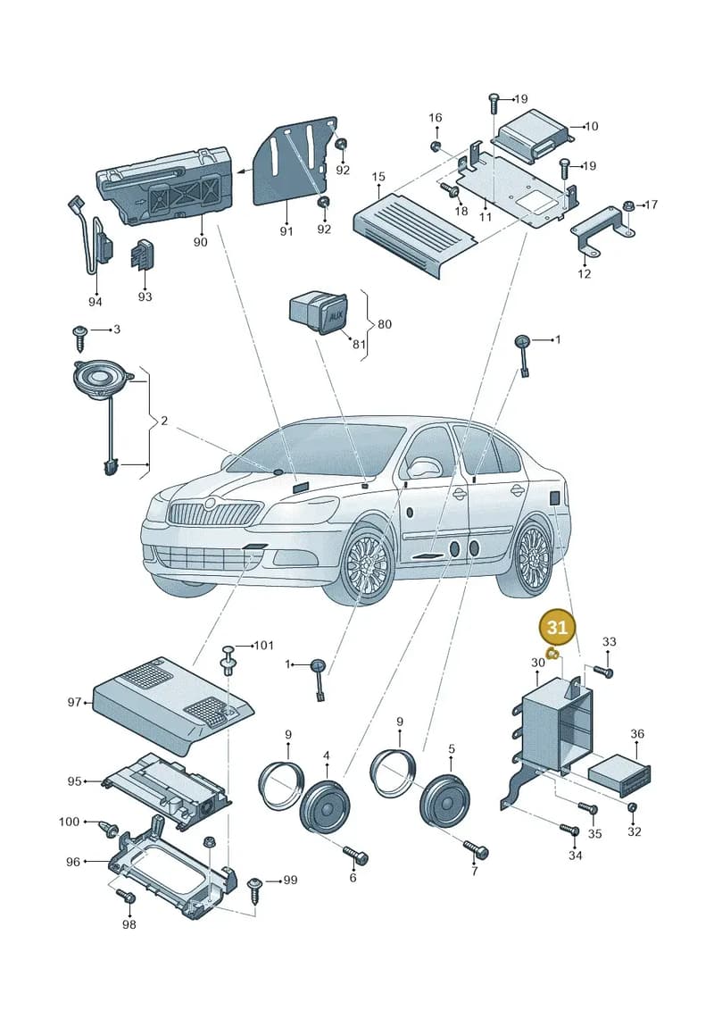 N90263103 — Skoda Octavia (2017-2020) diagram 753000040, position 31