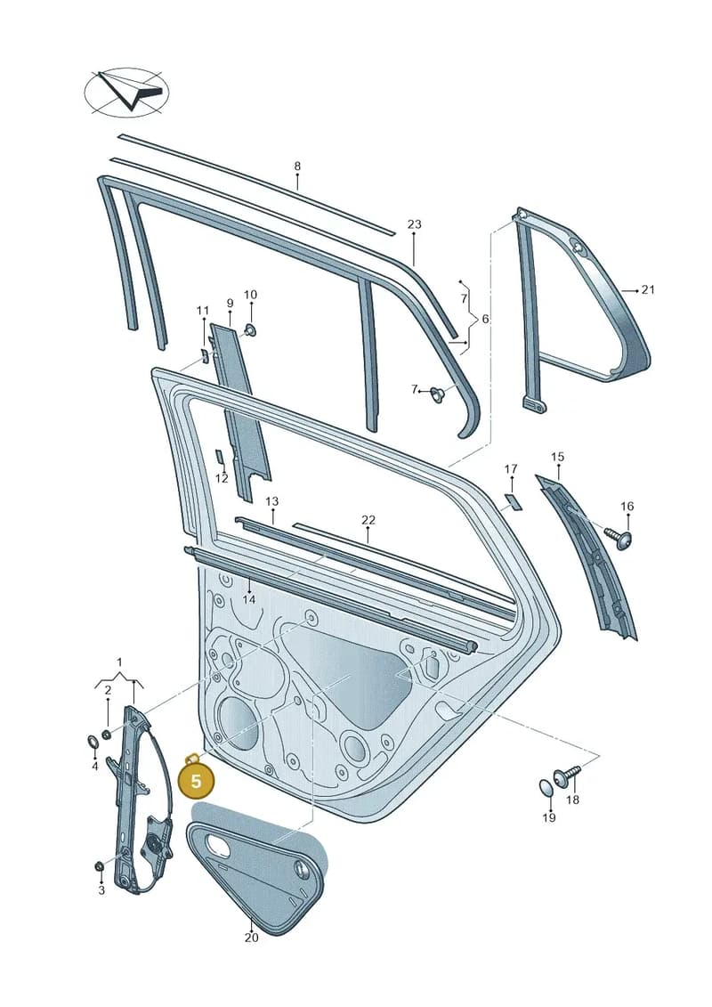 N90263103 — Skoda Superb Combi (2015-2024) diagram 851839600, position 5