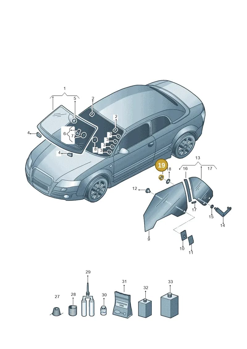 N90284602 — Audi RS4 Cabrio qu.    08> (2007-) diagram 492845000, position 19