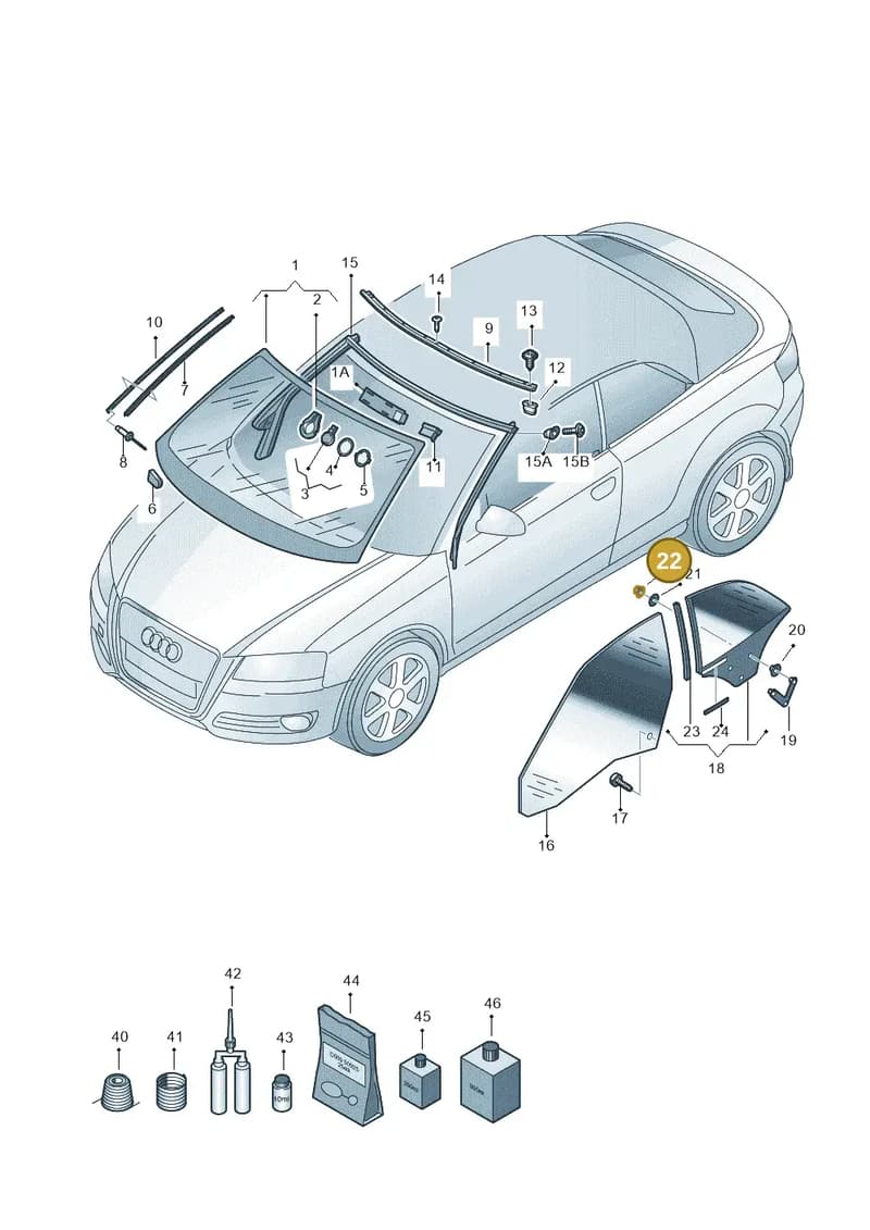 N90284602 — Audi A3 Cab. 2.0 TDI (2007-2013) diagram 642845000, position 22