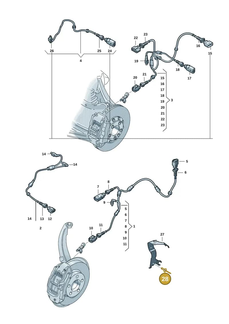 N90287601 — Audi RS e-tron GT (2020-2025) diagram 4j1927100, position 28