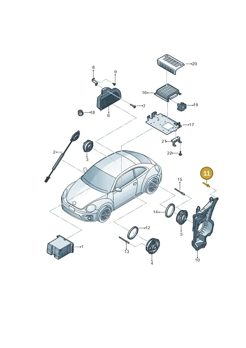 N90287601 — Volkswagen Beetle (2016-2019) diagram 801035350, position 11