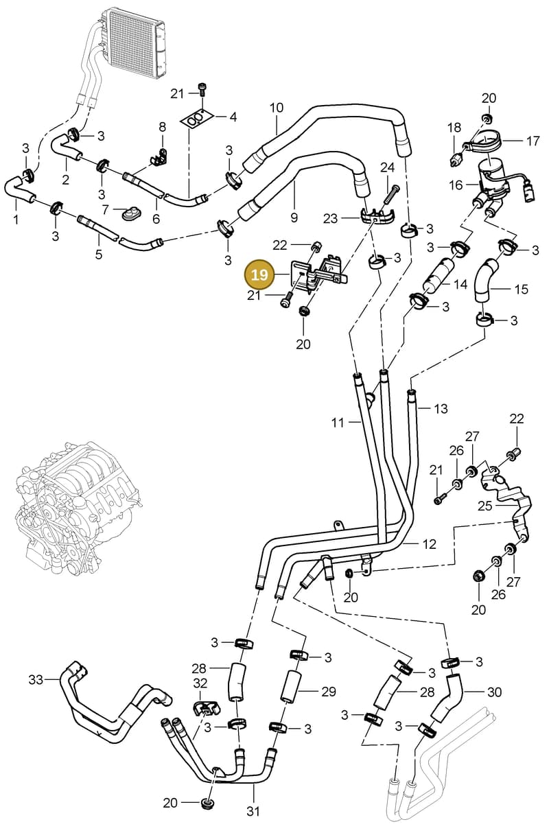 N90287601 — Porsche Cayenne (2007-2010) diagram p31813010, position 19