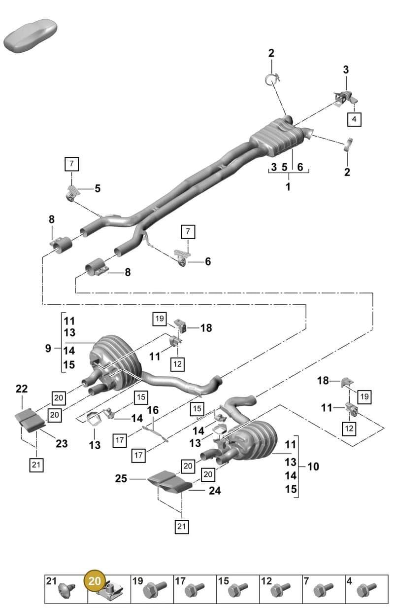 N90342502 — Porsche Panamera (2020-2023) diagram p58203000, position 20