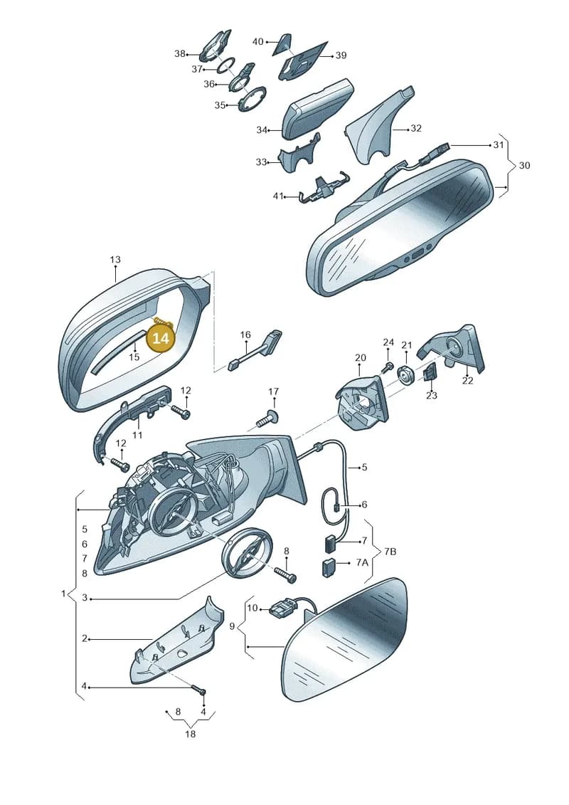 N90353902 — Audi RS5 Cabrio (2012-2015) diagram 724857400, position 14