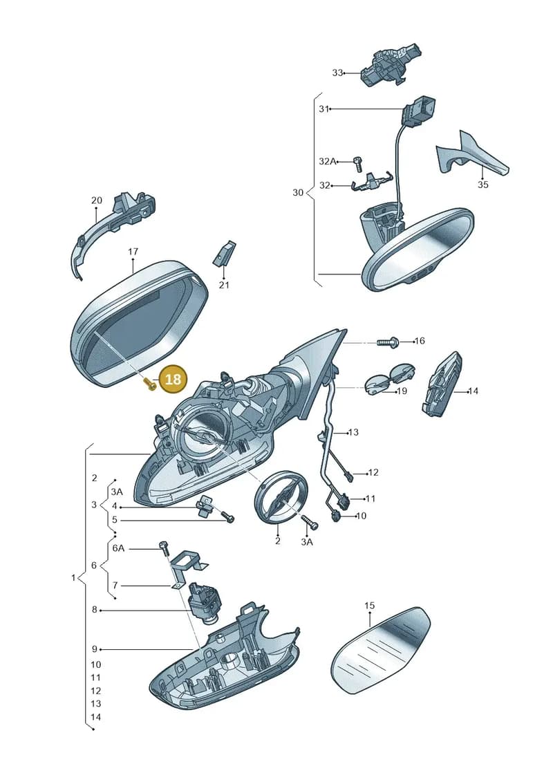 N90353902 — Audi A6 (2014-2018) diagram 798857400, position 18