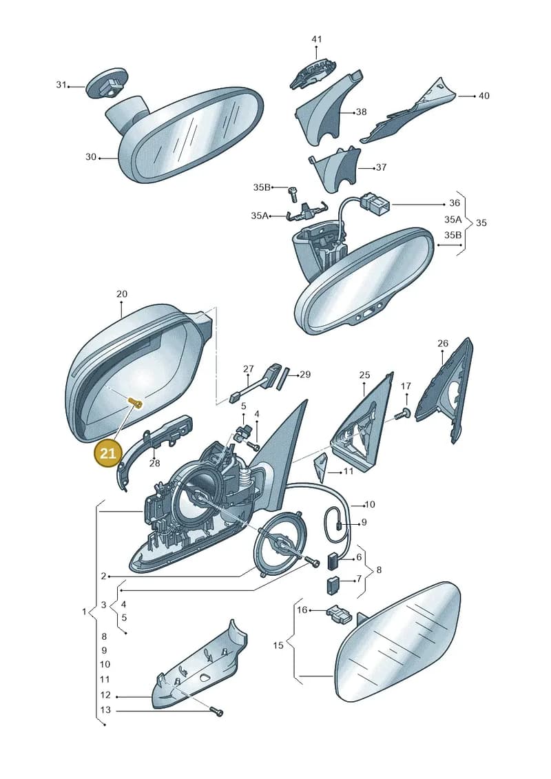 N90353902 — Audi Q3 1.4 (2016-) diagram 728857400, position 21