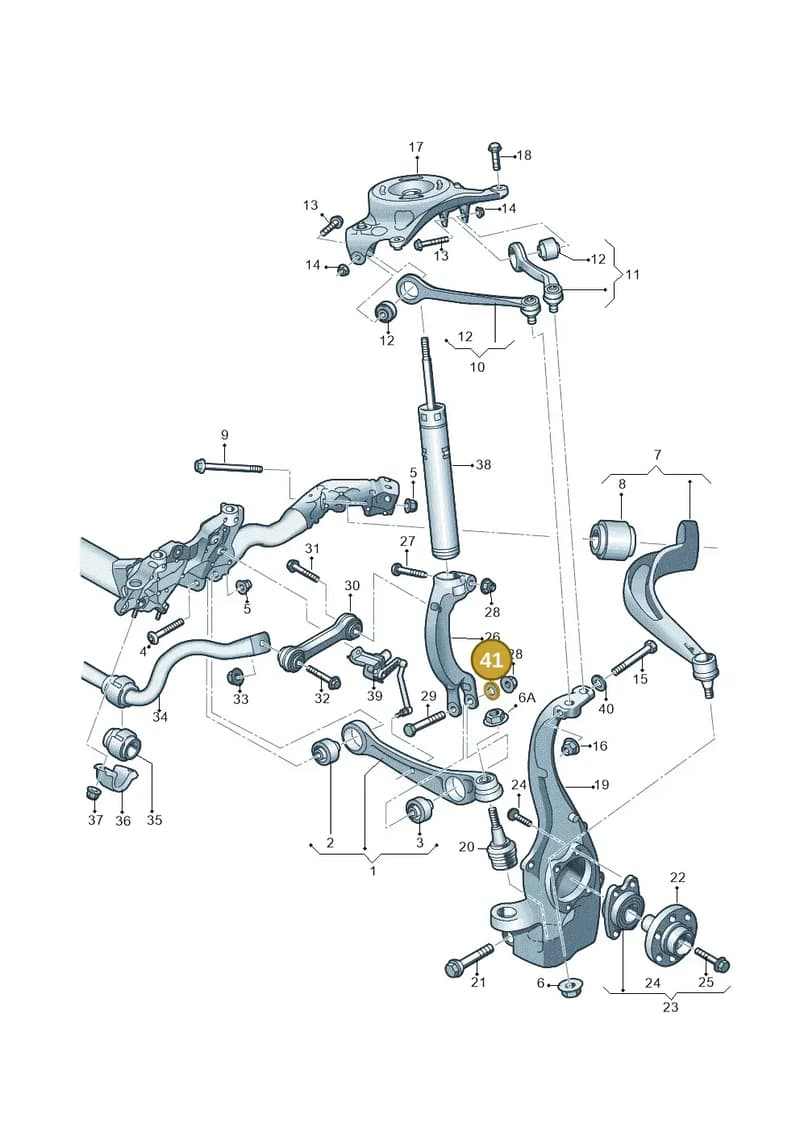 N90354703 — Audi A4                08> (2007-) diagram 620407000, position 41