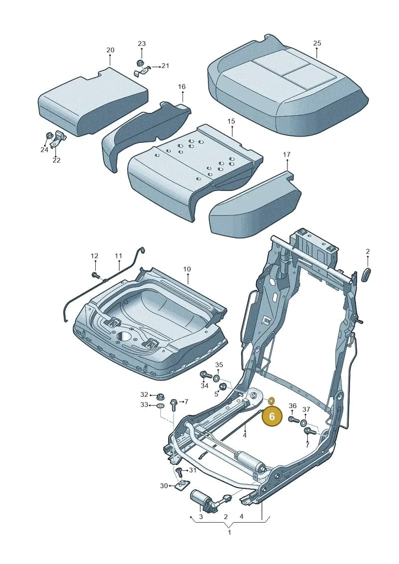 N90354703 — Audi A8 (2017-2025) diagram 838885100, position 6