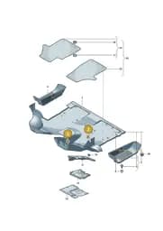 N90357702U71 Volkswagen Press Stud (Flannel Grey U71)