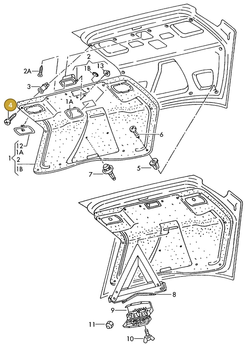 N90416202 — Audi A8 quattro (1999-2002) diagram 153867890, position 4