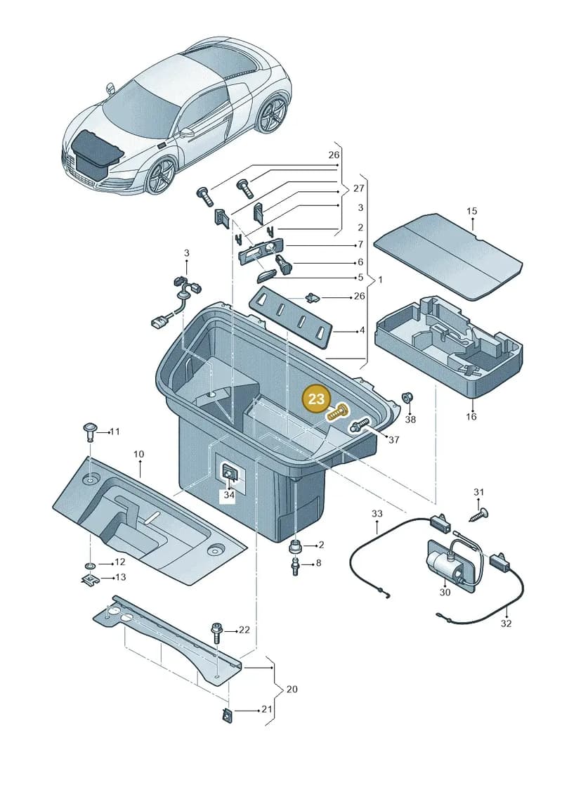 N90416202 — Audi R8 qu. 5.2 (2012-2015) diagram 618863800, position 23