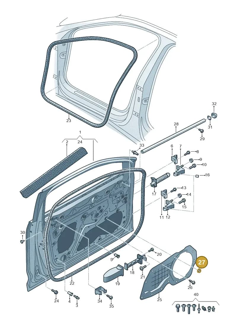 N90434905 — Audi Q8 e-tron (2018-2025) diagram 586831010, position 27