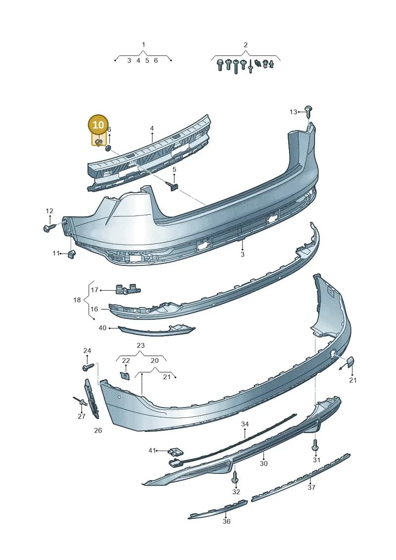N90436904 — Audi Q8 e-tron (2018-2025) diagram 586807700, position 10