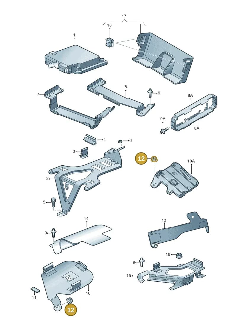 N90460002 — Audi Q7 qu. 3.0 TDI (2009-2015) diagram 493906000, position 12