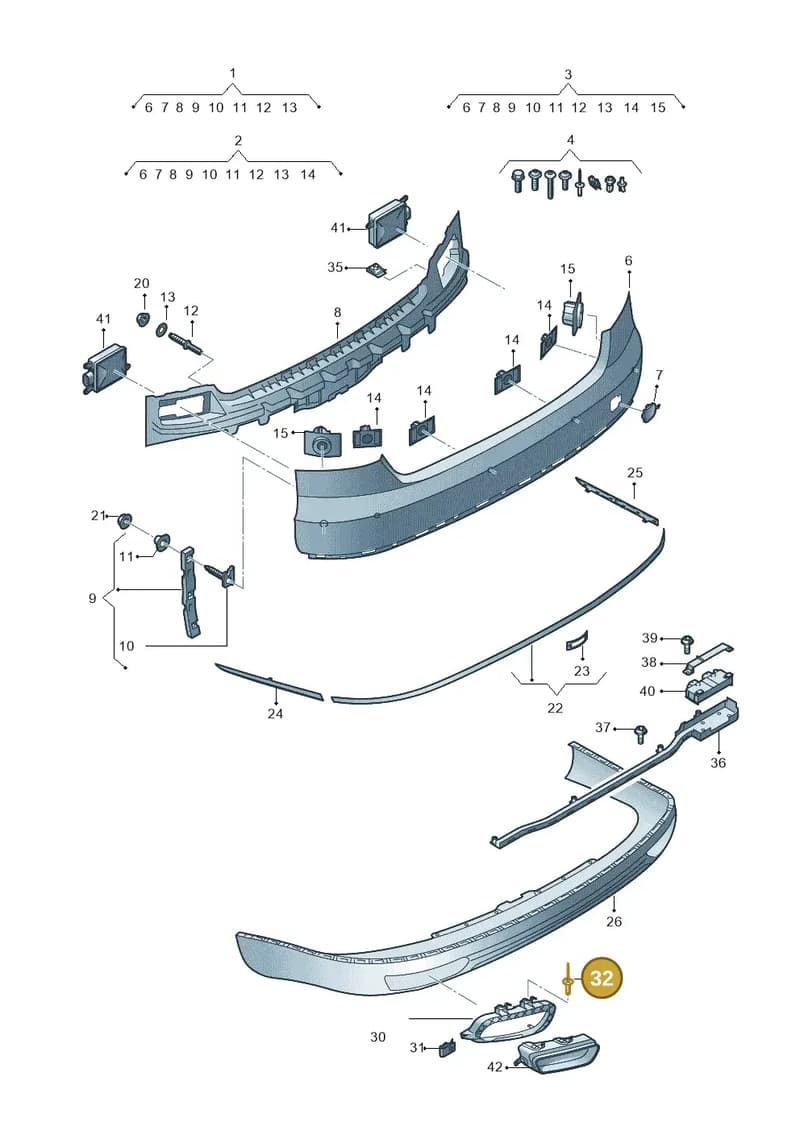 N90465201 — Audi A8 (2013-2018) diagram 771807600, position 32