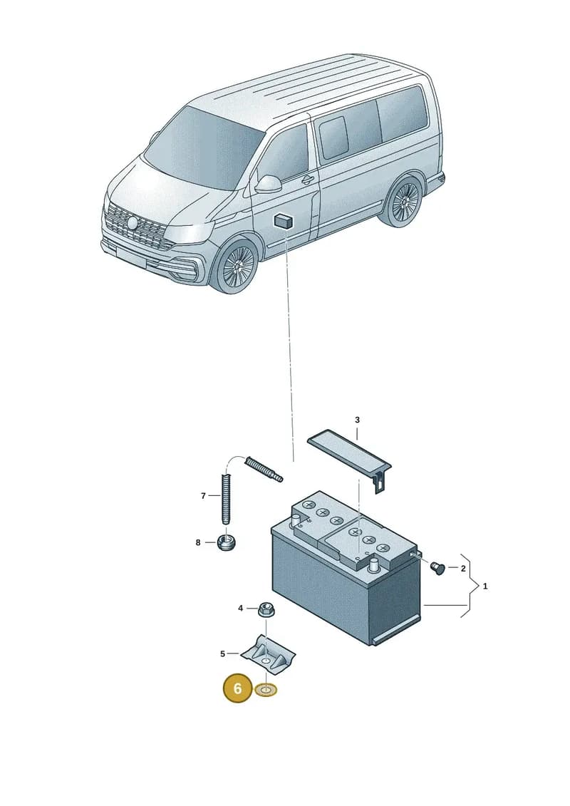 N90477302 — Volkswagen Caravelle (2019-2024) diagram 7em915010, position 6