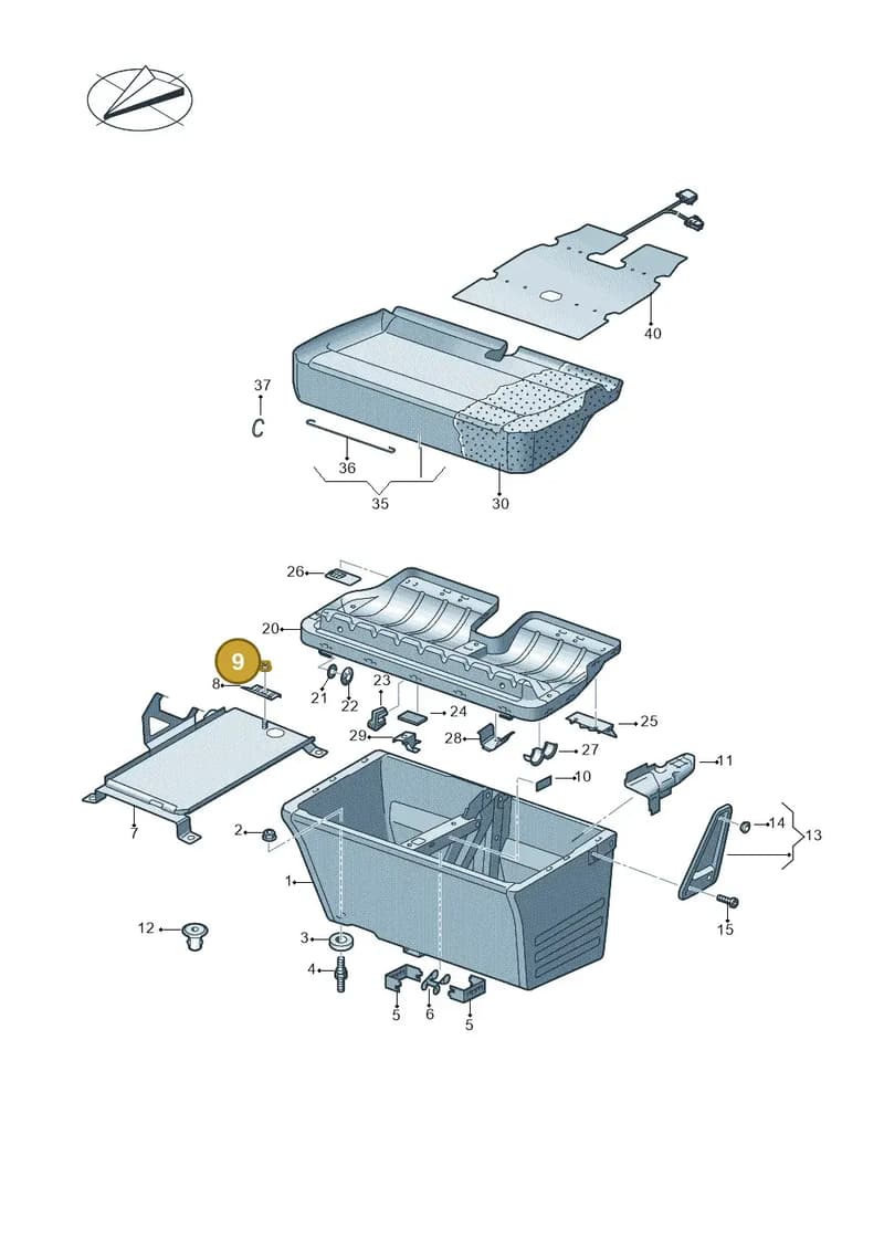 N90477302 — Volkswagen Caravelle (2019-2024) diagram 861881100, position 9