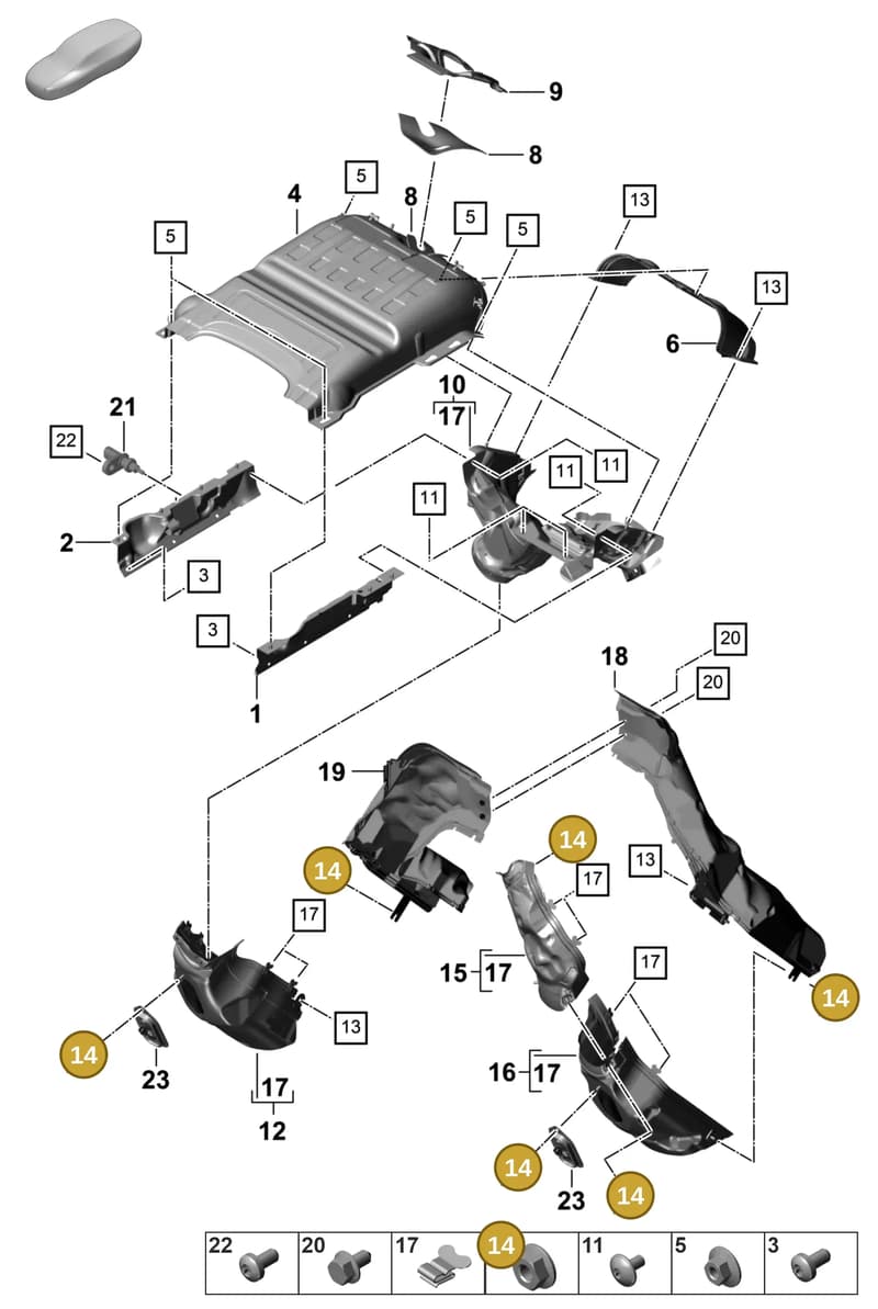 N90488004 — Porsche Panamera (2020-2023) diagram p58202400, position 14