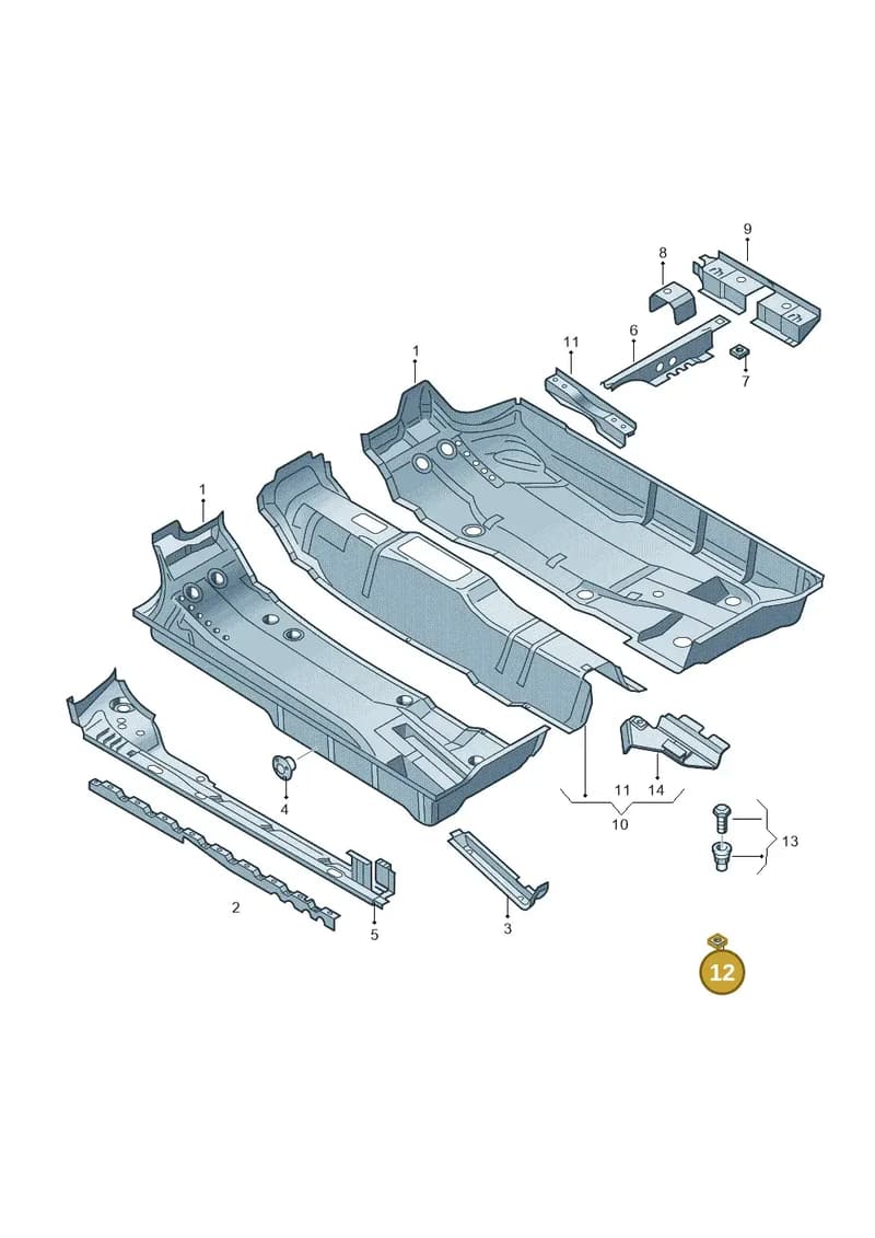 N90507604 — Audi A1 Sportback (2014-2018) diagram 708803100, position 12