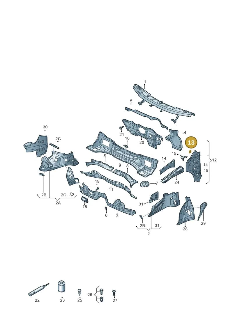 N90507604 — Audi Q3 1.4 (2016-) diagram 728803100, position 13