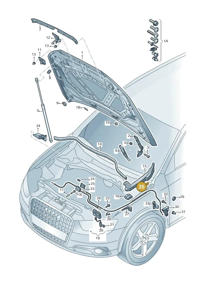 N90507604 — Audi Q3 1.4 (2016-) diagram 728823000, position 35