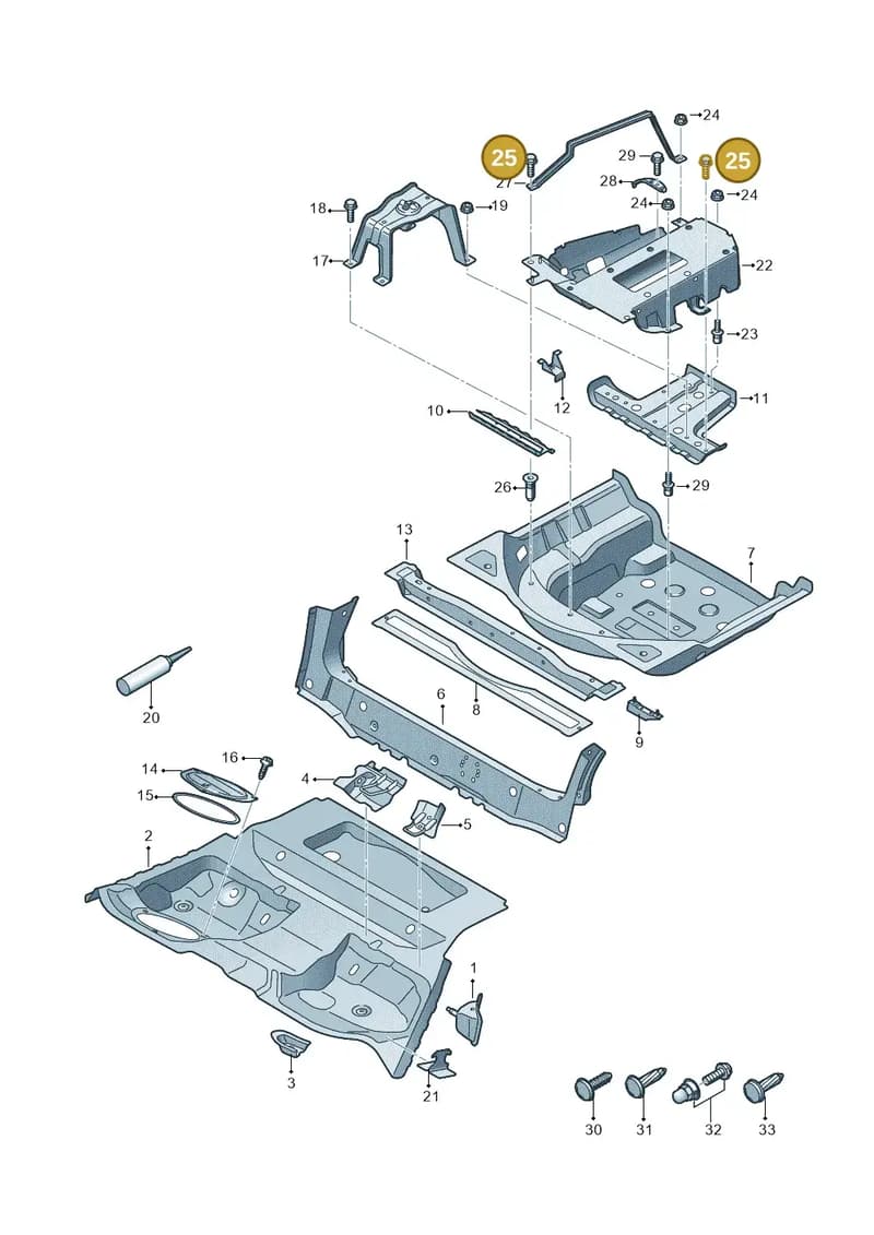 N90518703 — Audi A5 Sportback (2016-2025) diagram 897803500, position 25