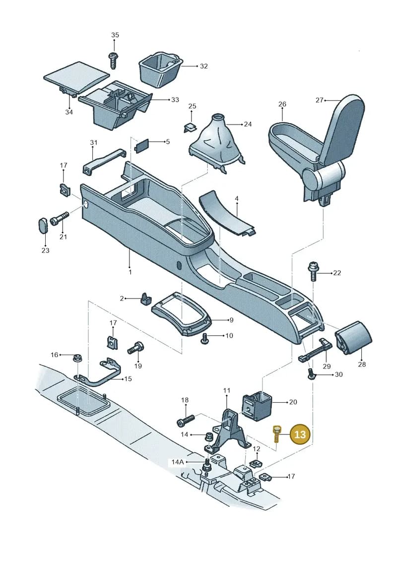 N90552901 — SEAT TOLEDO/LEON/LEON-4 (2001-2006) diagram 205863600, position 13