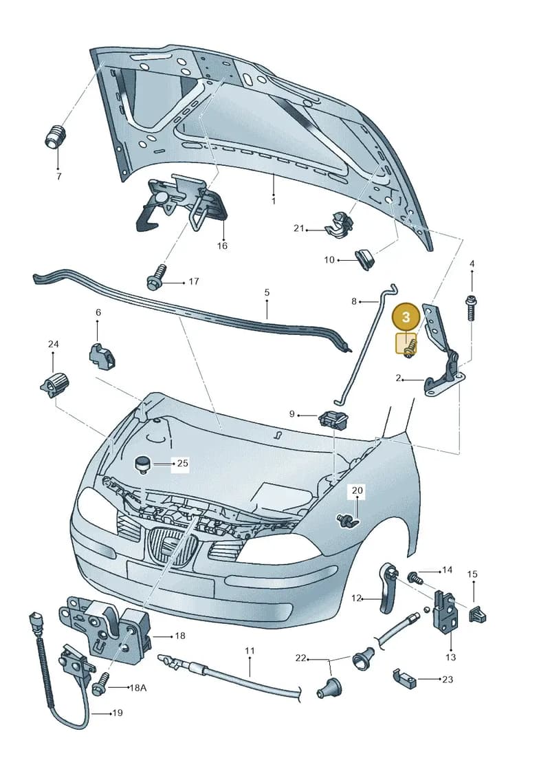 N90552901 — SEAT IBIZA                  06> (2005-) diagram 468823100, position 3