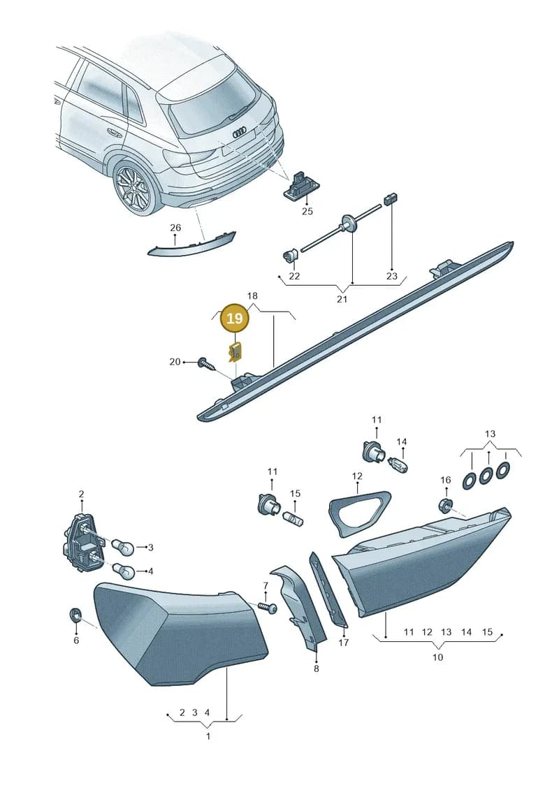 N90559101 — Audi Q3 (2018-2025) diagram 597945000, position 19