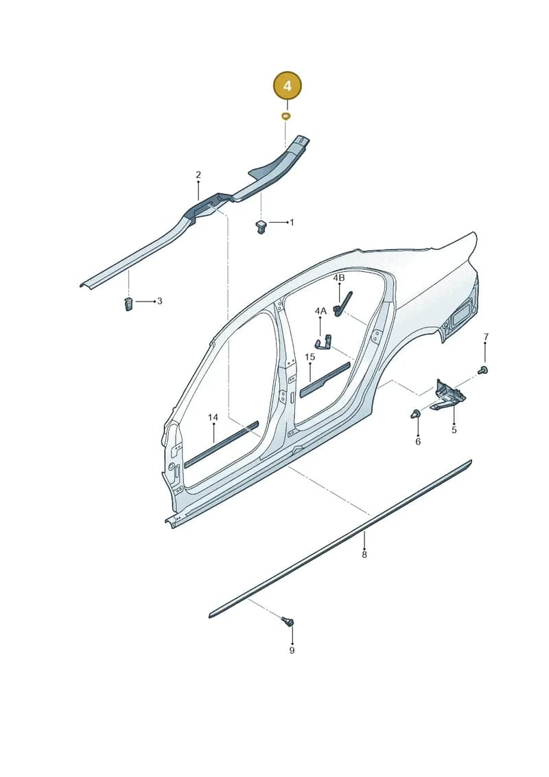 N905740011SQ — Volkswagen Jetta 2.0 (2015-2015) diagram 692853100, position 4