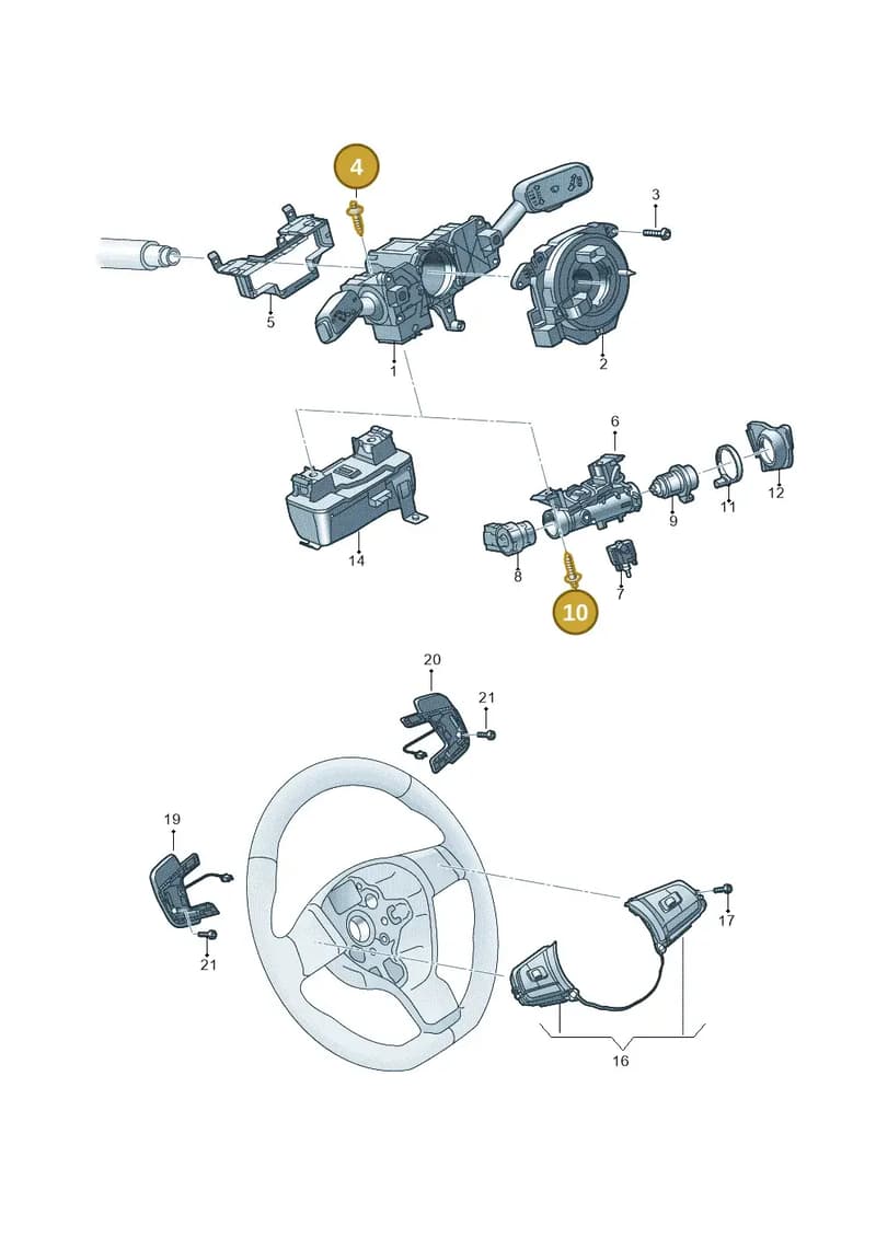 N90584505 — Volkswagen Transporter Multivan (2019-2024) diagram 837953500, position 4+10