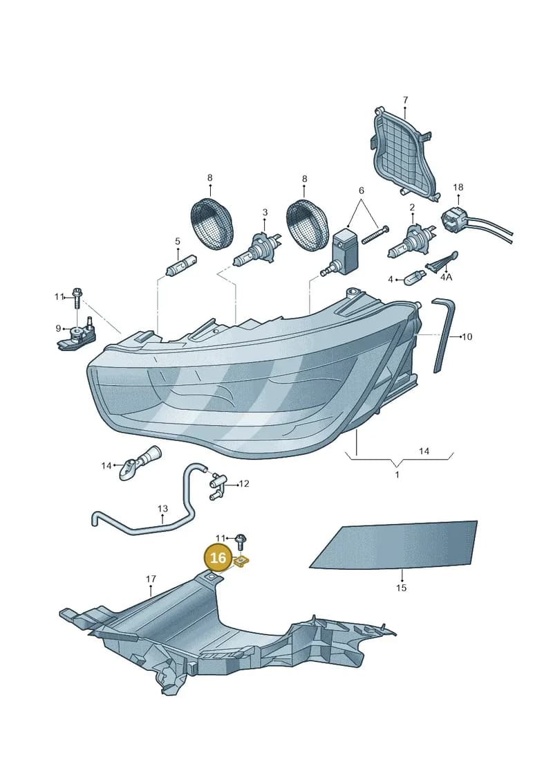 N90609102 — Audi A1 Sportback (2010-2015) diagram 708941000, position 16