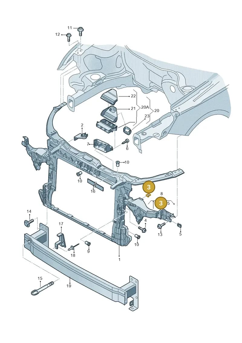 N90609102 — Audi A1 Sportback (2014-2018) diagram 792805000, position 3