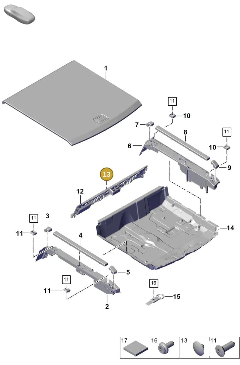 N90624601 — Porsche Cayenne Coupe (2023-2023) diagram p60807550, position 13