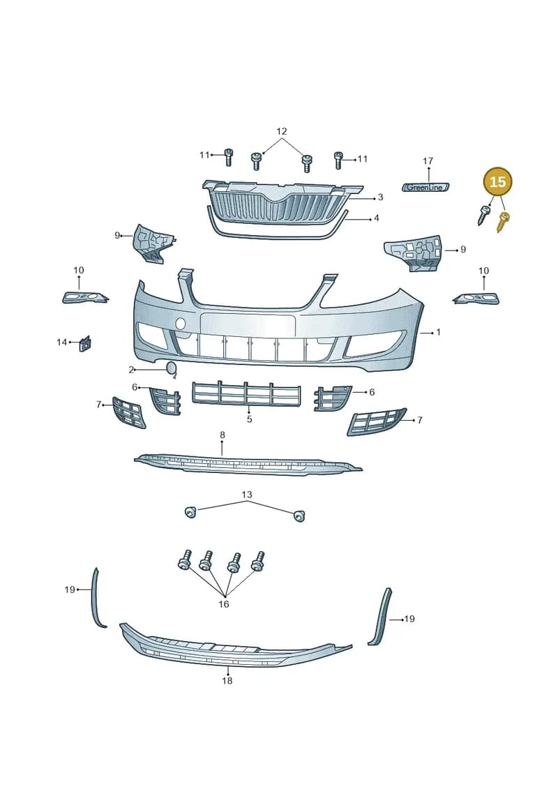 N90626204 — Skoda Roomster (2010-2015) diagram 697807000, position 15