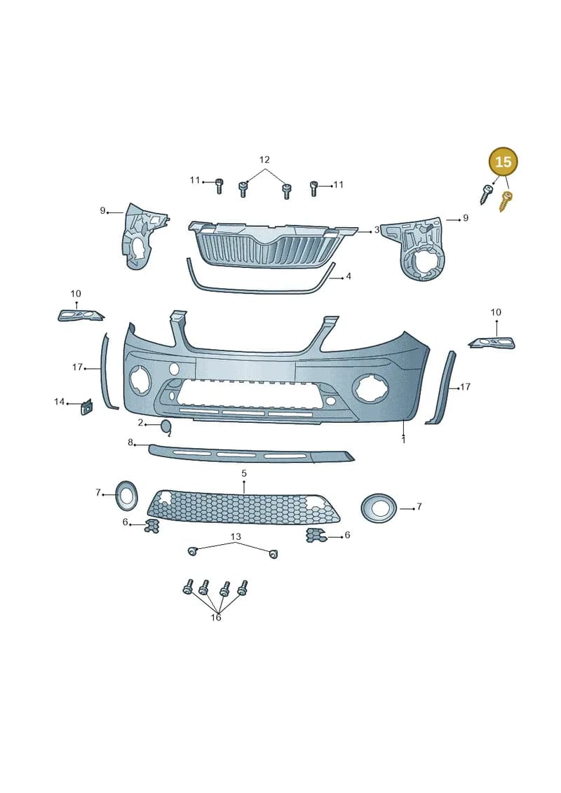 N90626204 — Skoda Roomster (2010-2015) diagram 697807050, position 15