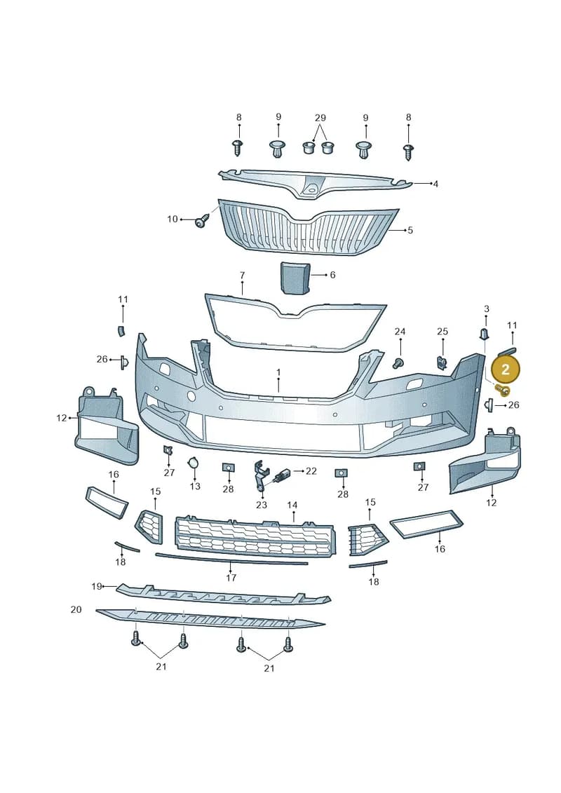 N90626204 — Skoda Superb Combi (2015-2024) diagram 851807000, position 2