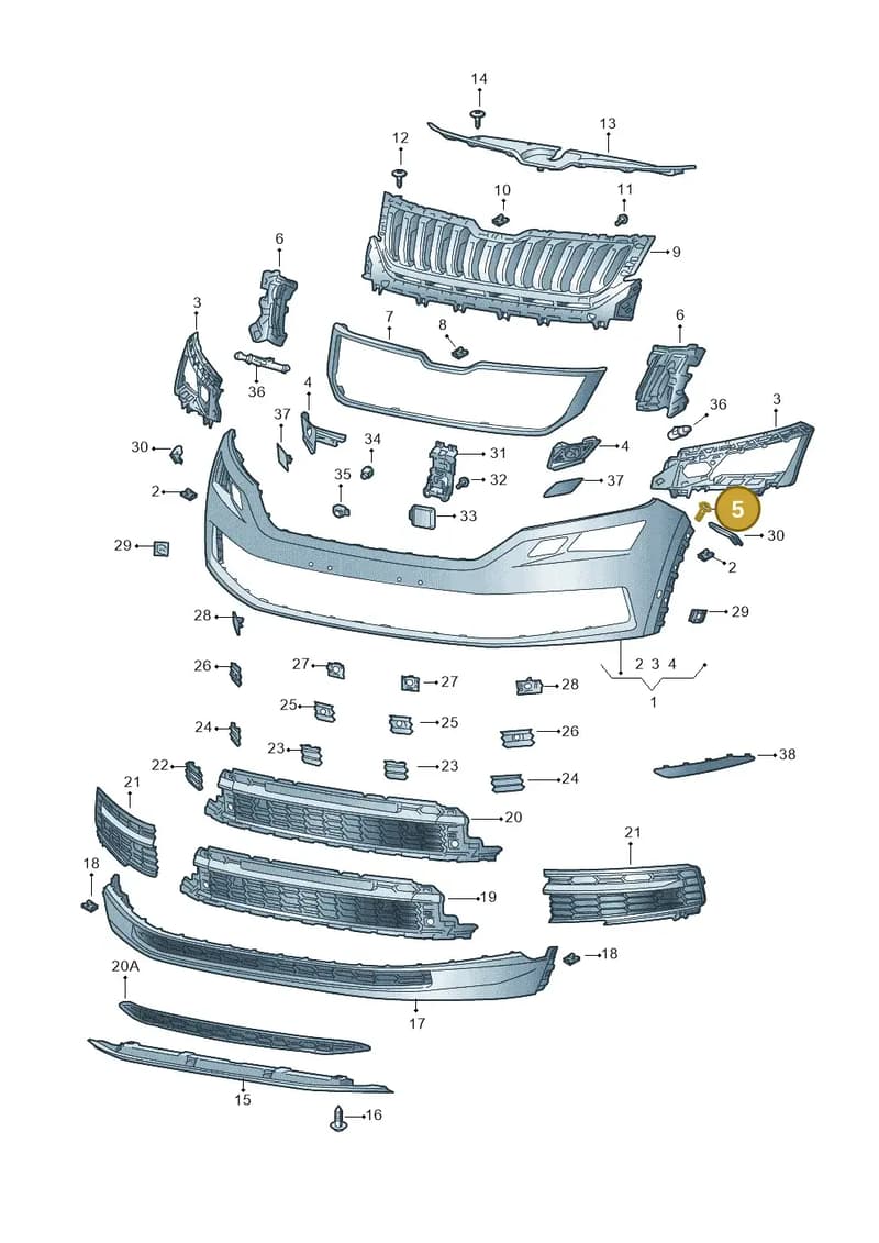 N90626204 — Skoda Kodiaq (2018-2022) diagram 804807000, position 5
