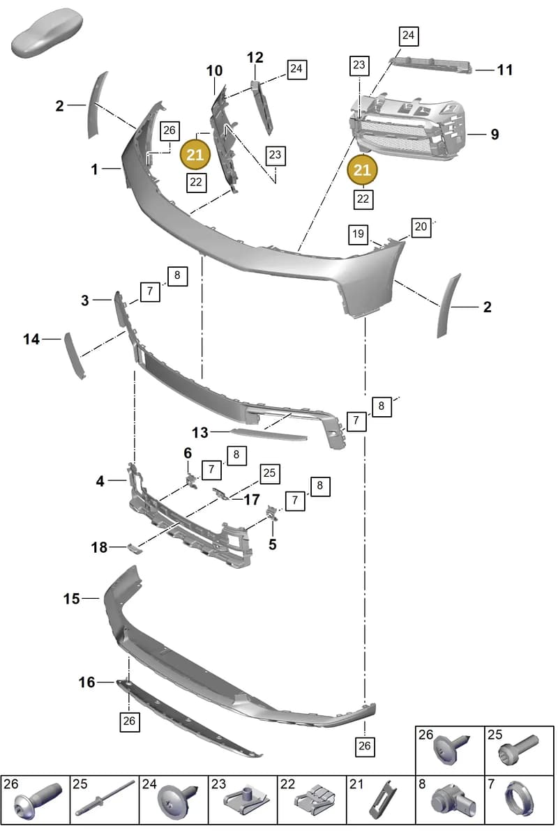 N90627103 — Porsche 911 (2018-2024) diagram p53802040, position 21
