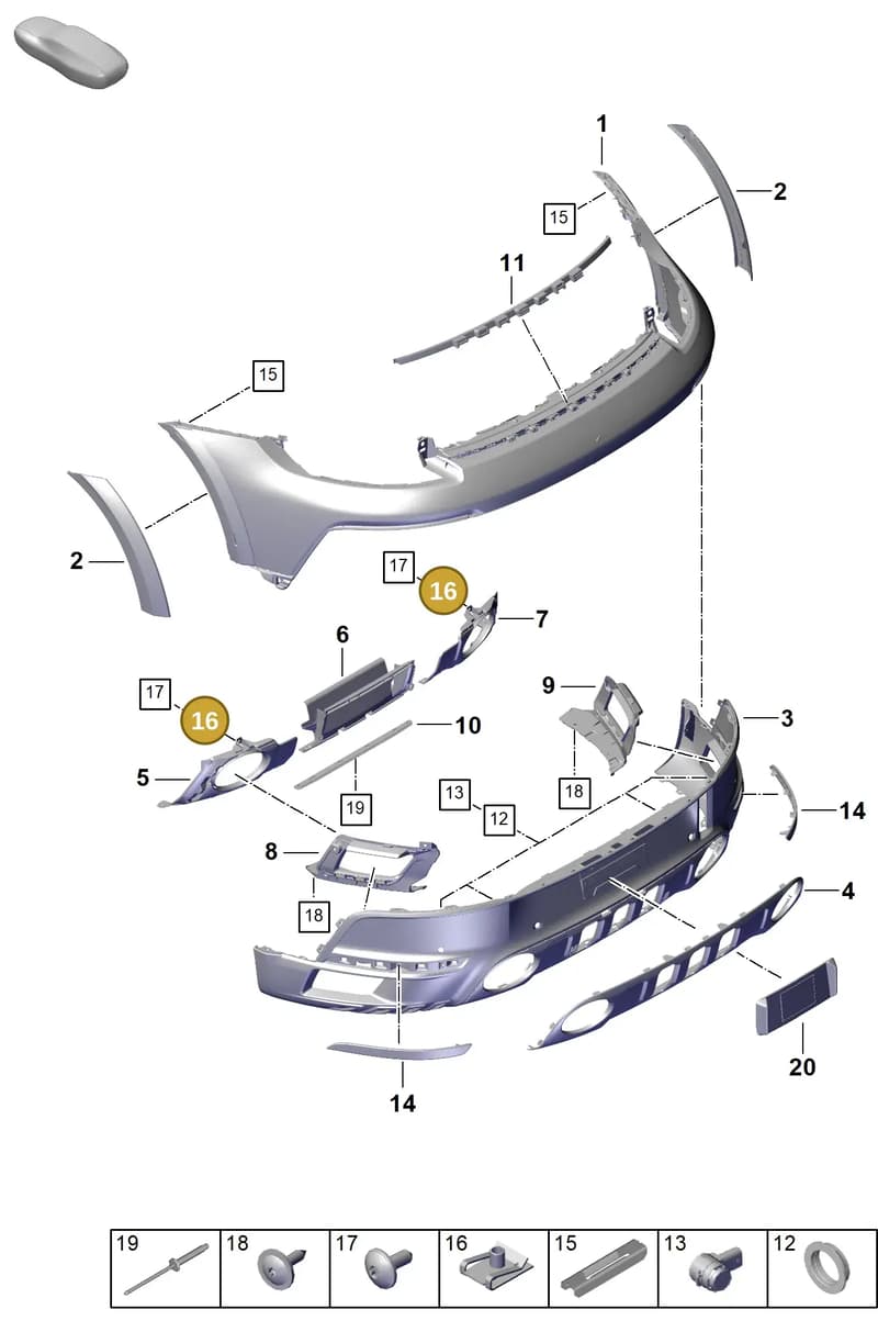 N90627103 — Porsche 911 (2018-2024) diagram p53802630, position 16